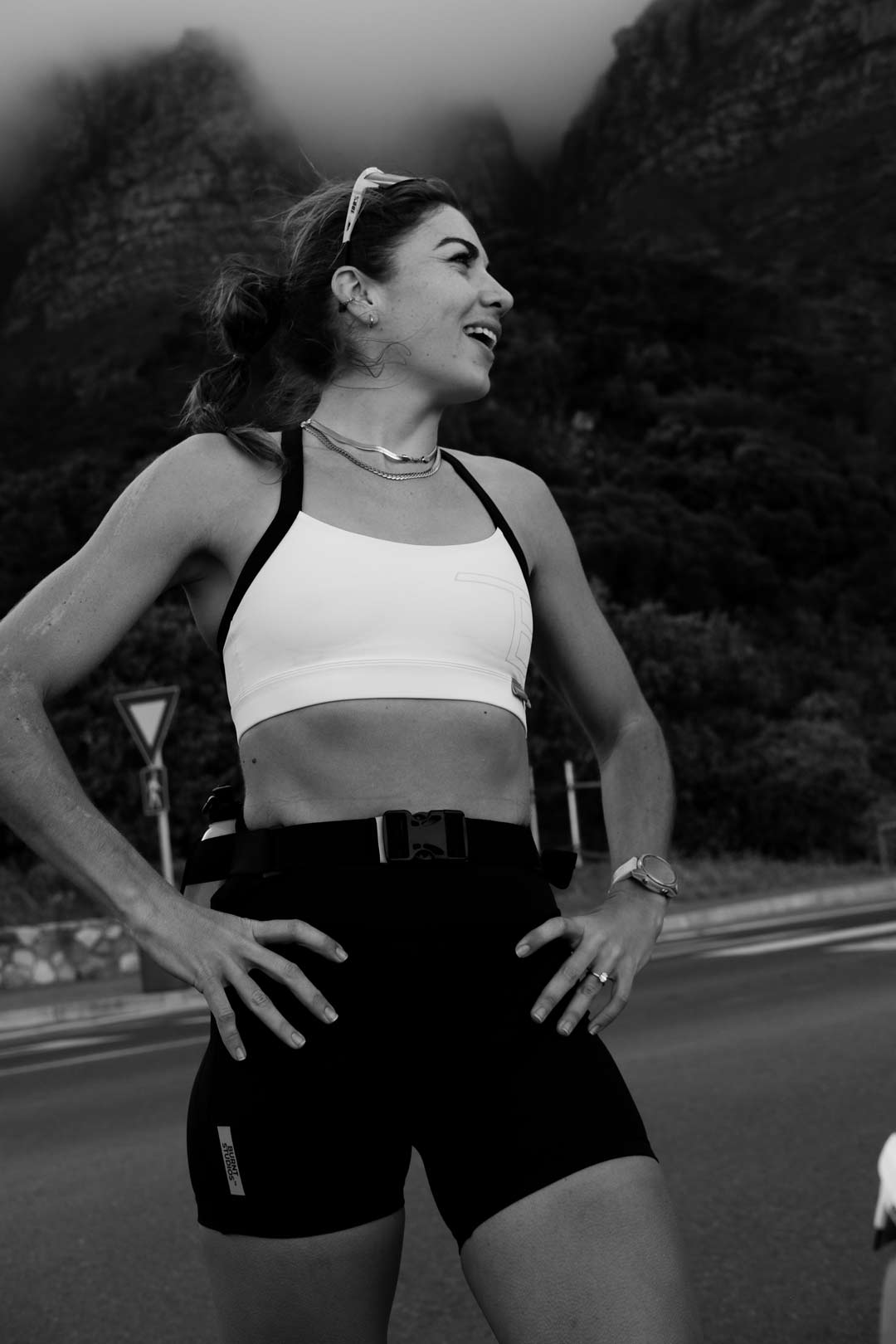 Andriana Cronje, Burnt founder ready for a run, endorsing the Burnt Run Programs which are designed by her personal run coach, Nic Acampora.