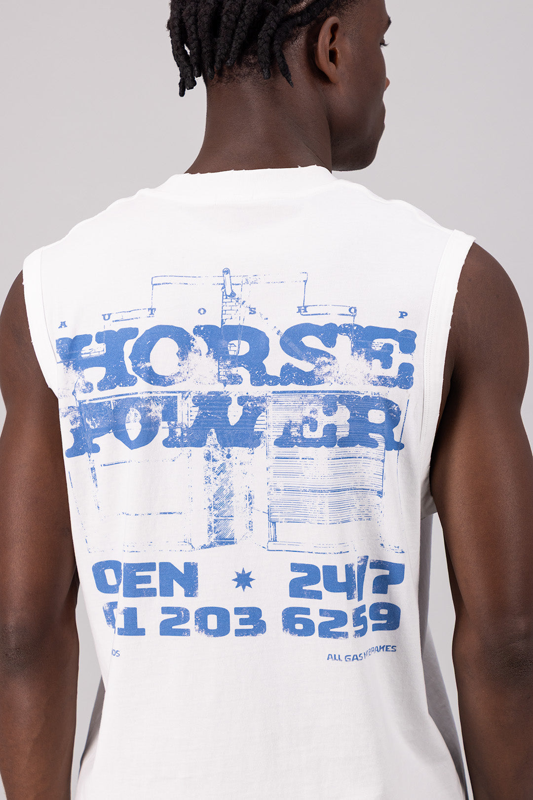 Faded Boxed Tank - Vintage White