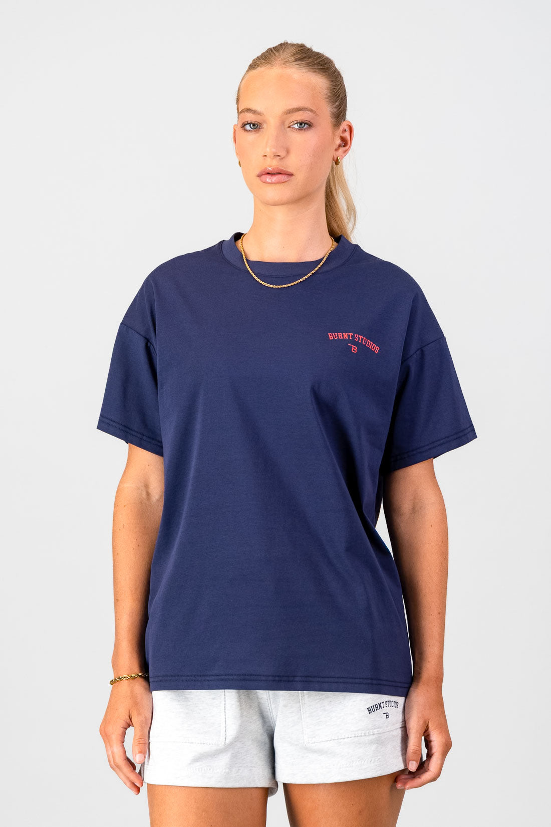 Academy Oversized Tee - Navy