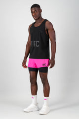 SprintRacer Men's 2-in-1 Pro Shorts - Electric Pink