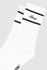Track Crew Sock - White & Navy