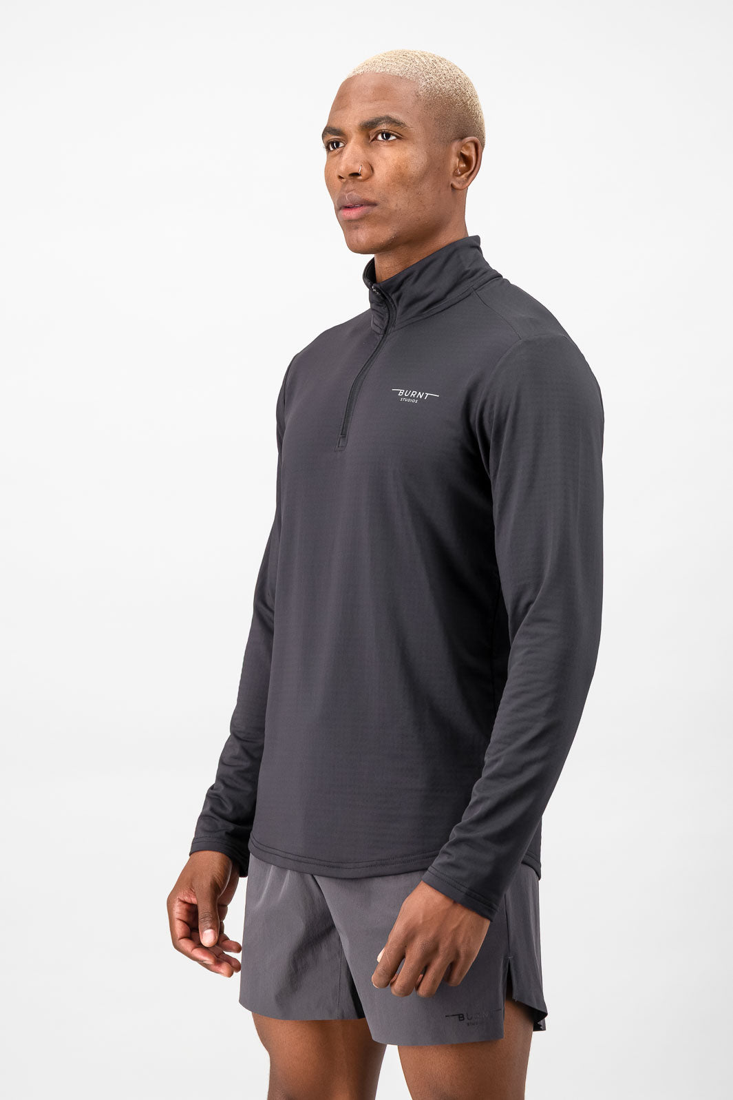 Carbon 1/4 Zip - Black