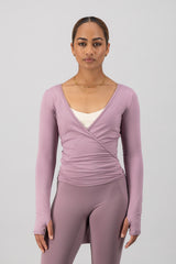 Mirage Wrap Top - Mauve